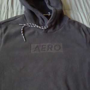 NEW Aeropostale Black Letter Box Men's Pullover Hoodie Sz L Front Logo NWT